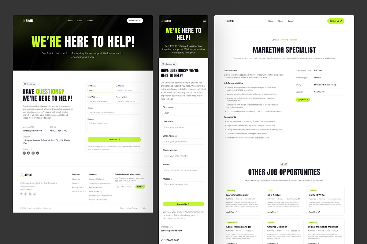 Digital Marketing Agency Website, an UI Kit Template by peterdraw (Photo 2 of 7)