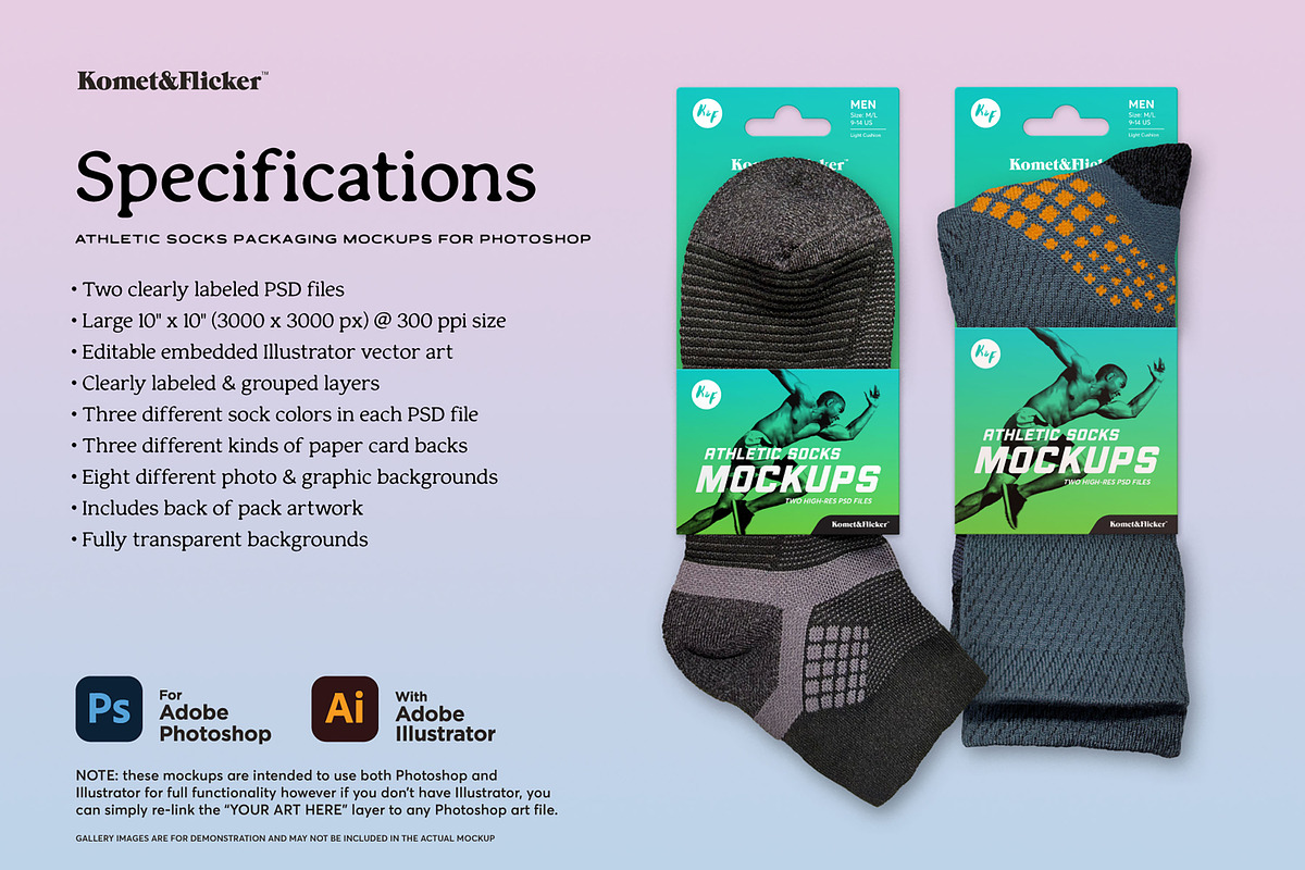 Athletic Socks Packaging Mockup, a Shirt Mockup by Komet & Flicker (Photo 9 of 9)