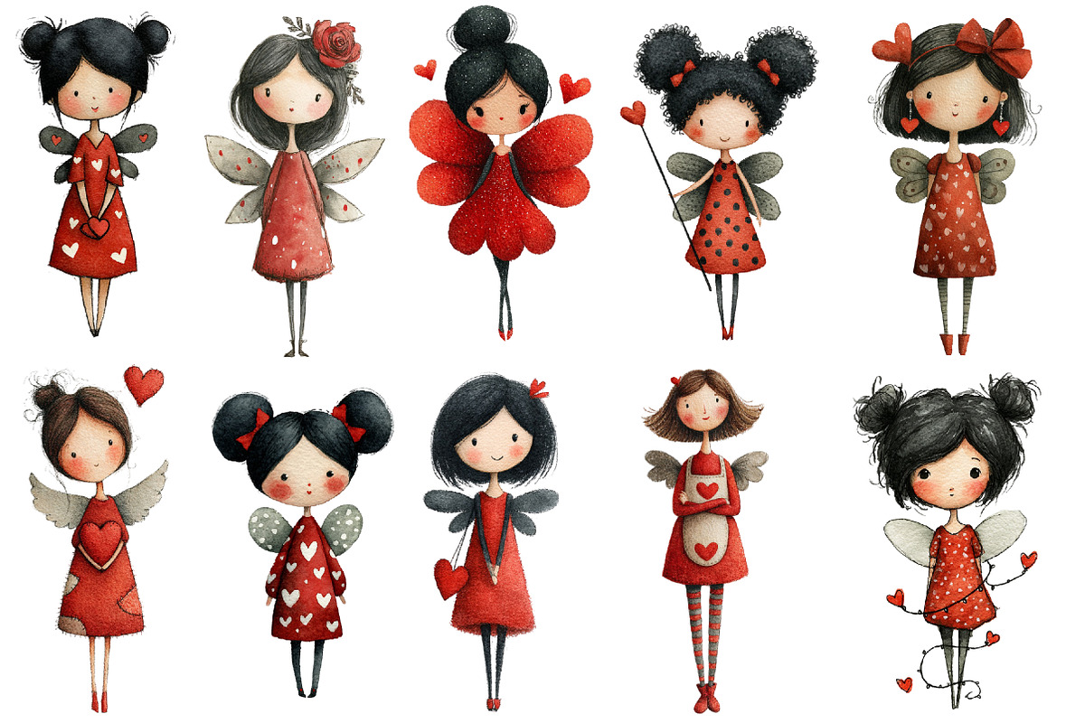 Valentine Fairy clipart, an Illustration by Designworld (Photo 3 of 3)