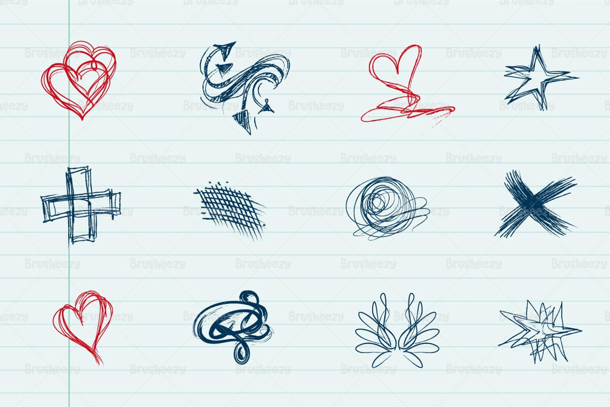 Doodle Shape Brush Pack, a Brush Add-On by EezyPremium