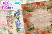 Floral Wood Digital Paper, a Texture Graphic by Digital Studio (Thumbnail 3 of 3)