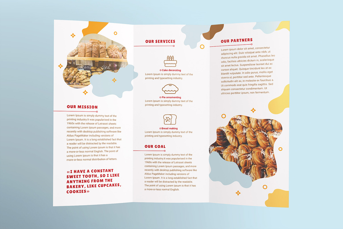 Bakery Brochure Trifold, a Brochure Template by TemplatesNow! (Photo 3 of 3)