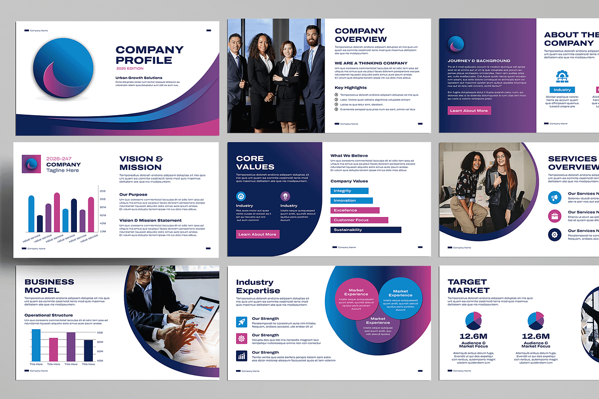 Company Profile Presentation Design, a Presentation Template by MightyDesign (Photo 1 of 8)