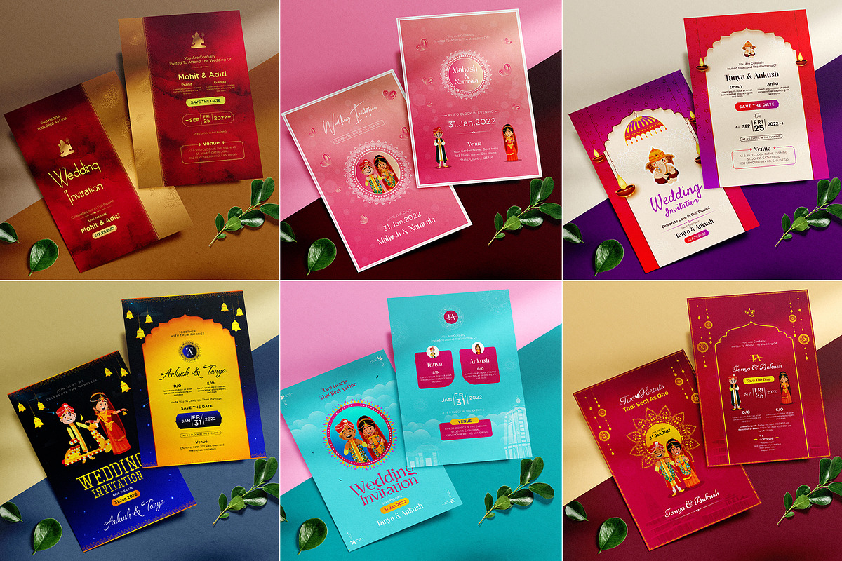 Wedding Invitation Cards Design, an Invitation Template by Creative Hatti (Photo 5 of 6)