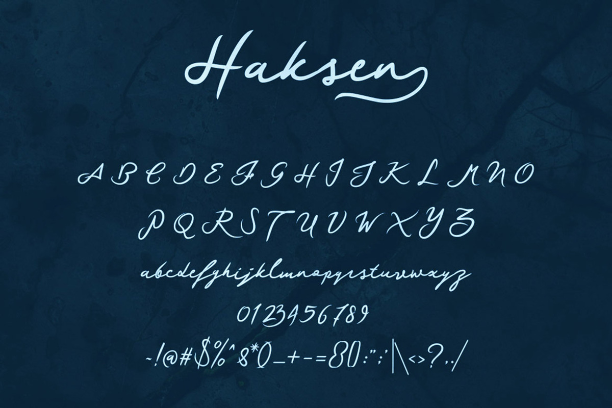 Haksen Script Font preview 5