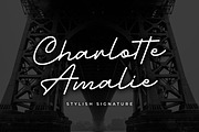 Charlotte Amalie - Stylish Signature, a Script Font by Almarkhatype (Thumbnail 1 of 10)