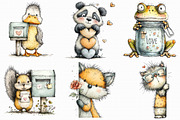 Funny Valentine Peeking Animals PNG, an Illustration by Libby Wishes (Thumbnail 6 of 9)