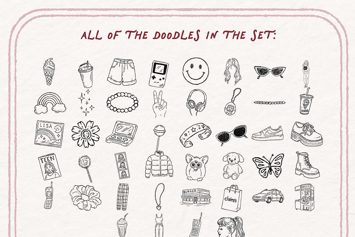 90s Clipart, Retro Nineties Set, an Object Illustration by The October Creative (Photo 4 of 6)