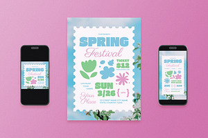Spring Festival Flyer Set, a Flyer Template by Aiyari Graphic