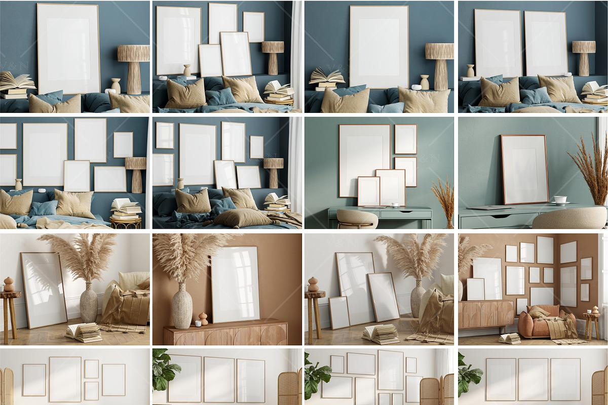 Interior Frame Mockup Bundle - 46, a Poster Template by VNmockup (Photo 8 of 12)