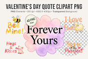 Valentine's Day Quote Clipart PNG, an Illustration by Artnoy (Thumbnail 1 of 8)