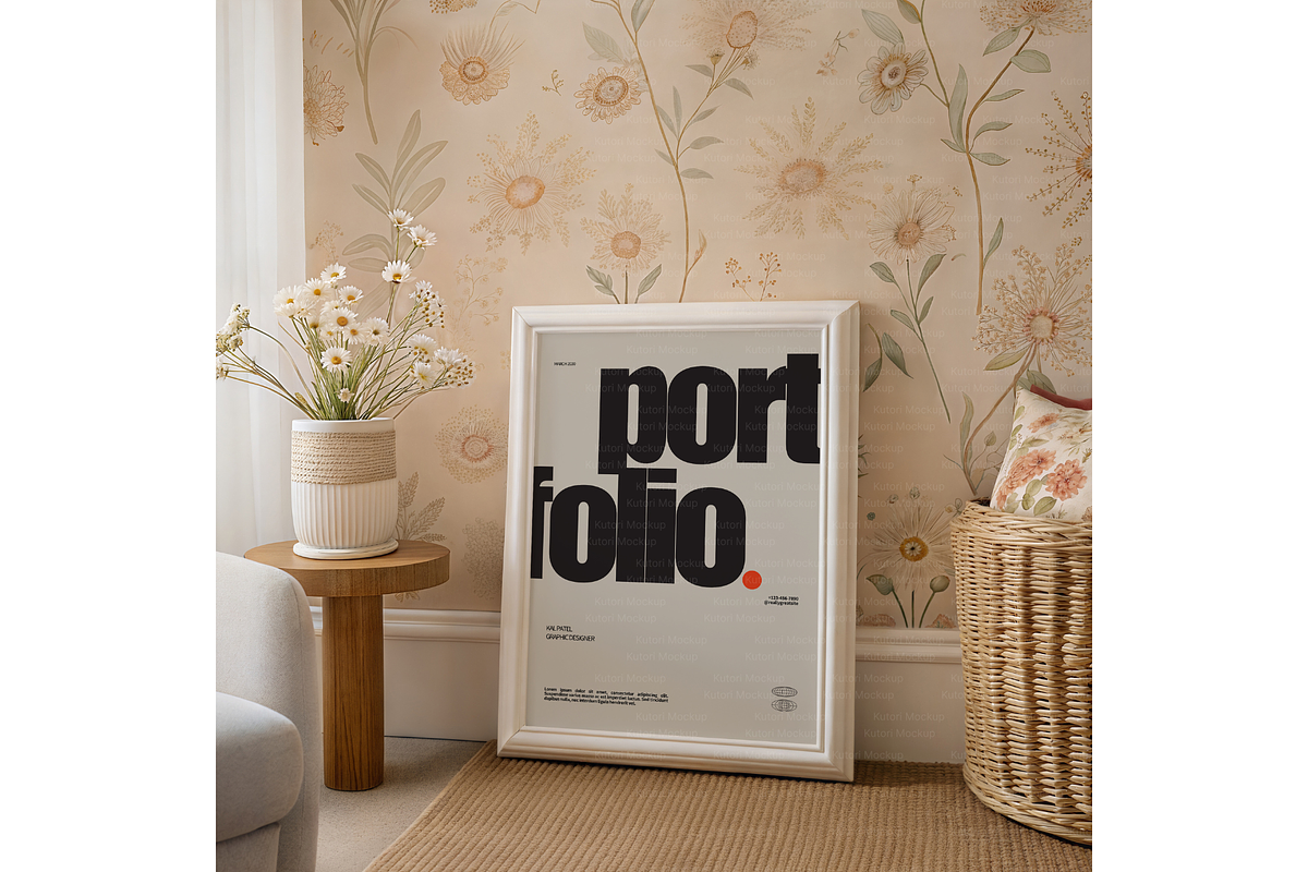 Floral Nursery Wall Frame Mockup, a Product Mockup by MockupWizard (Photo 5 of 5)