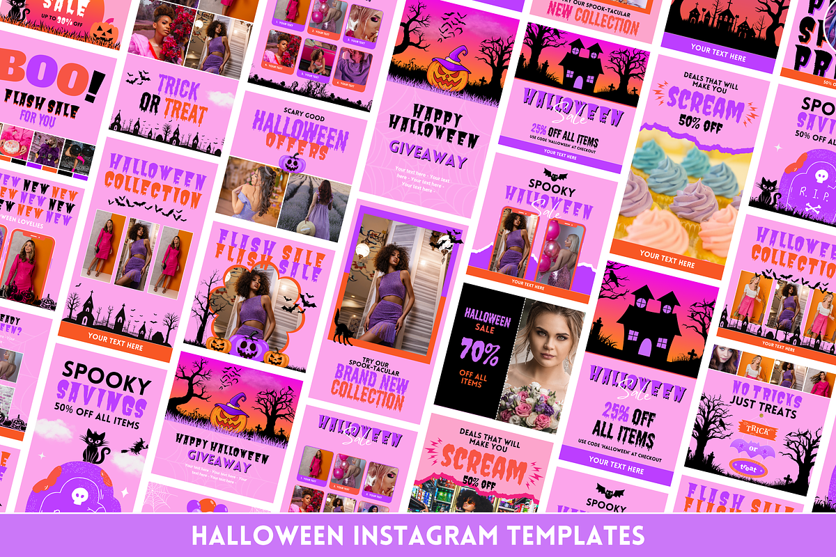Halloween Instagram Templates, a Social Media Template by SunshineStudioBoutique (Photo 5 of 8)
