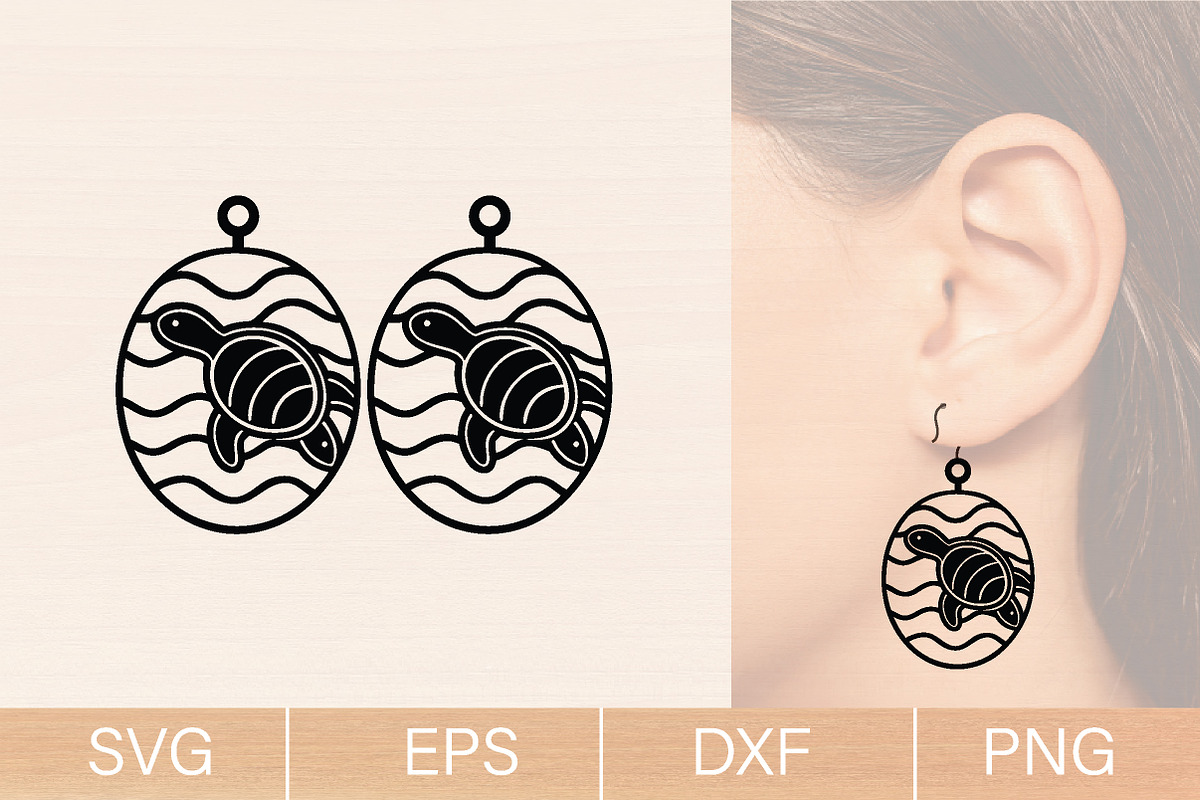 Trendy Earrings Laser Cut Svg bundle, an Object Graphic by jannatulpakhi (Photo 7 of 13)