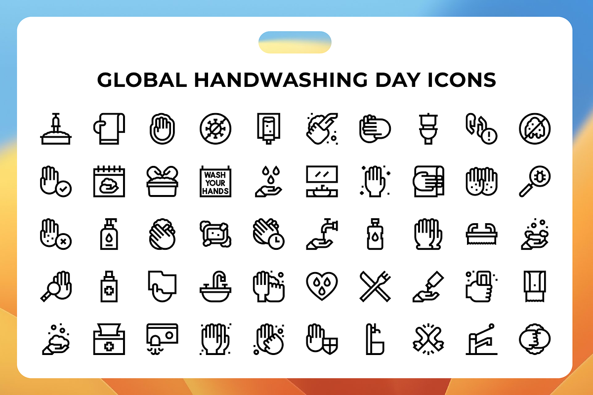 Global Handwashing Day Icons, an Icon by Wencory
