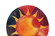 Sumo Collection · The Moon + The Sun, a Decorative Illustration by milatovar (Thumbnail 4 of 15)