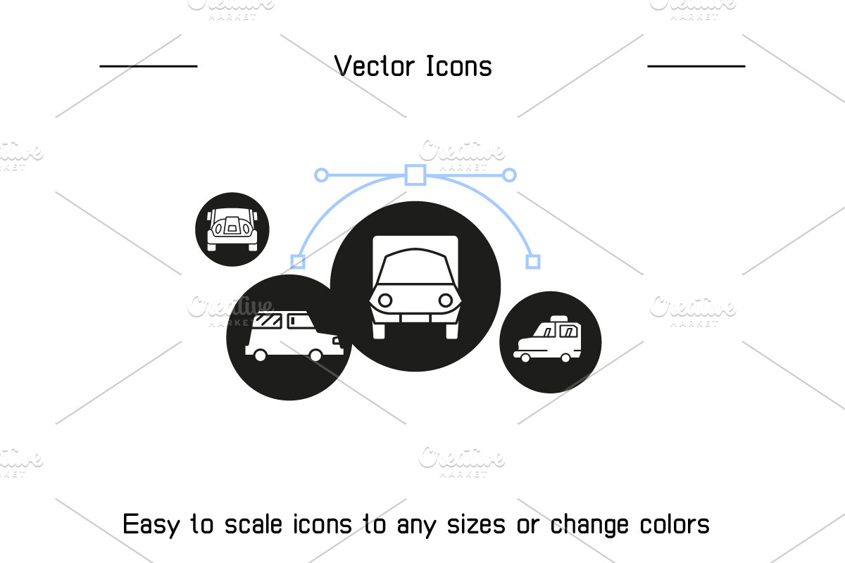 Car and Transportation Icons Set, an Outline Icon by Designfour (Photo 8 of 8)