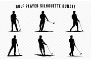 Golfer Silhouette Vector art Set, a Person Illustration by Gfx Expert Team (Thumbnail 2 of 3)