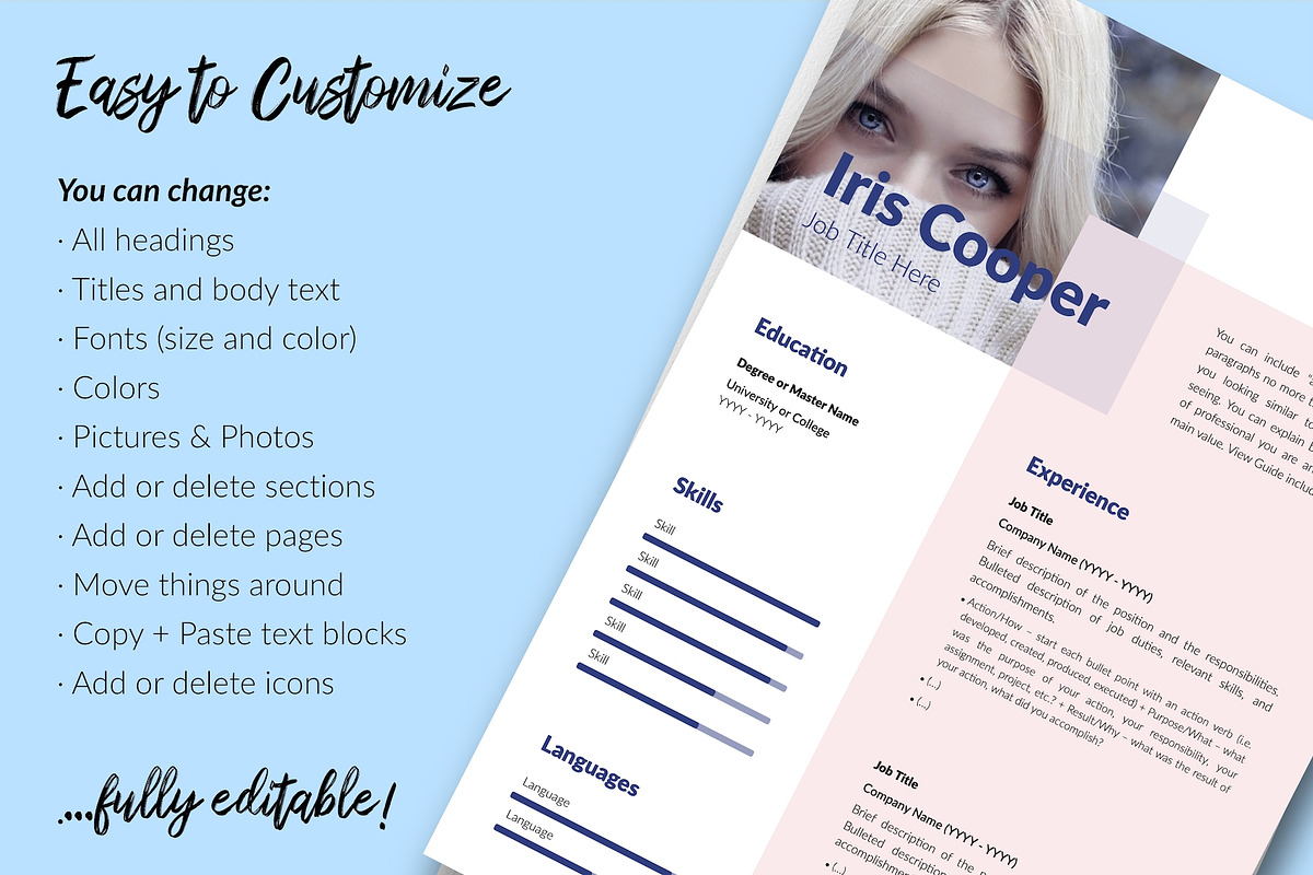 Modern Resume Template / CV - Iris, a Resume Template by Templates Design Co. (Photo 13 of 17)