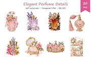 Watercolor Perfume Clipart, a Decorative Illustration by BerryPieArt (Thumbnail 3 of 4)