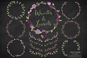 Plum Vector Flower Wreaths, an Illustration by Amanda Ilkov (Thumbnail 2 of 3)