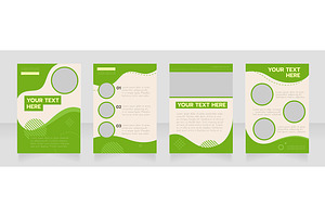 Graduation Green Wavy Blank Brochure