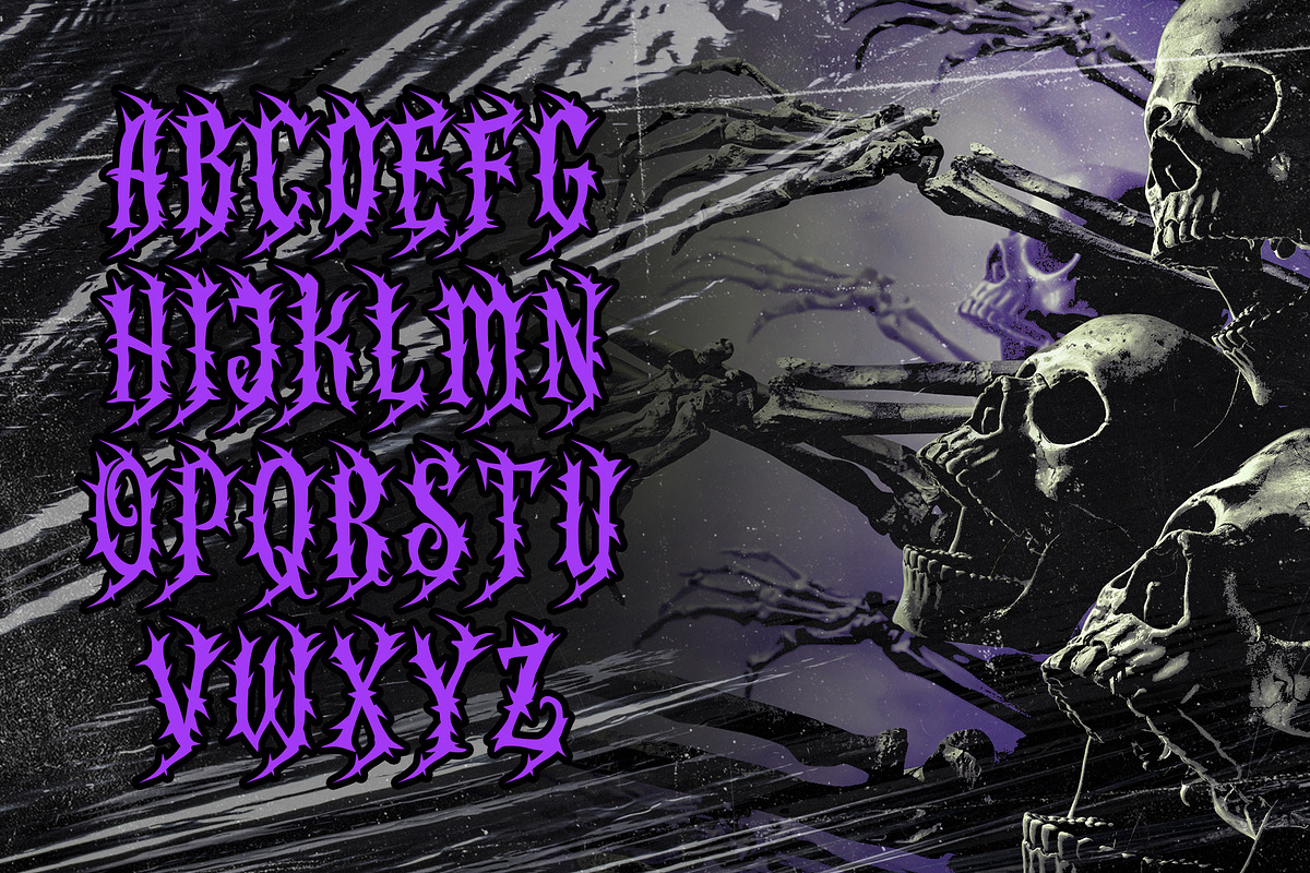 GHOOST Horror Metal Font, a Blackletter Font by dansdesign (Photo 3 of 8)