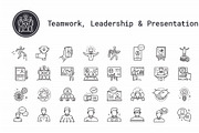 Teamwork, Leadership & Presentation, an Outline Icon by Nuburu (Thumbnail 1 of 5)