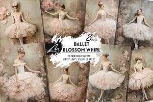 Ballerina Portraits, Pink Paper, a Person Illustration by Digital Art Mahdiseño
