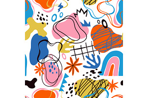 Colorful abstract seamless pattern, an Illustration by YummyBuum