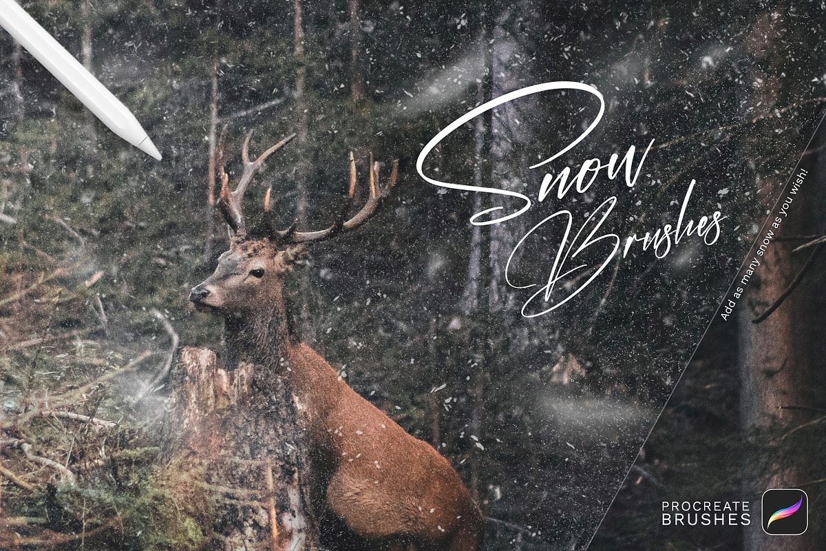 Snow Procreate Brushes, a Brush Add-On by Andrew Skoch Design (Photo 8 of 10)