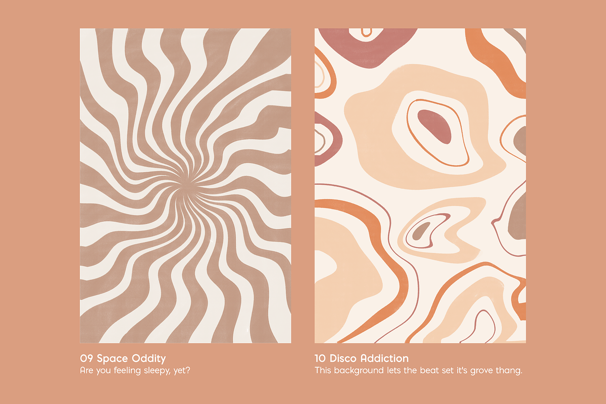 Retro 70s Waves Background Bundle, a Pattern Graphic by cassi has hobbies (Photo 7 of 9)
