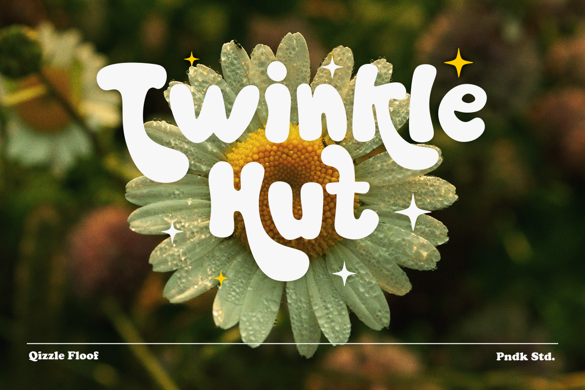 Qizzle Floof - Groovy Bubble Typefac, a Sans Serif Font by Pandeka Studio (Photo 6 of 9)