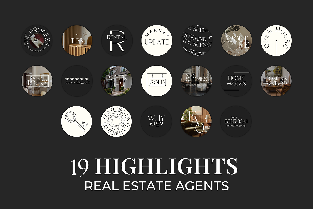 Real Estate Highlight Covers, a Social Media Template by Meraki Templates (Photo 1 of 6)
