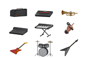 Music 3D Object Set, an Object 3D Model by Dudukbersama (Thumbnail 2 of 3)