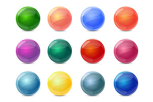 Colored glass marbles. Old kids game, an Object Illustration by Vectorbuum