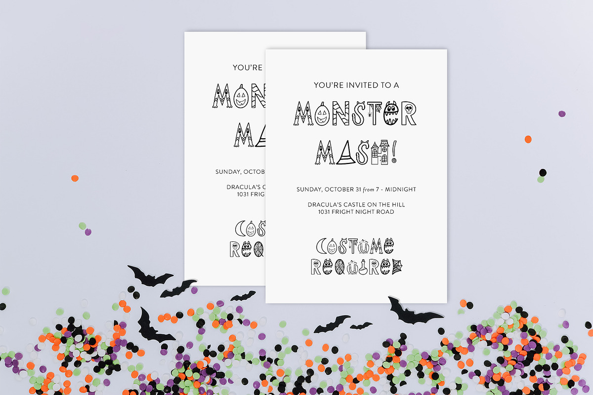 Haunted Letters - Halloween Font, a Font by NicoleHanceStudio (Photo 3 of 7)