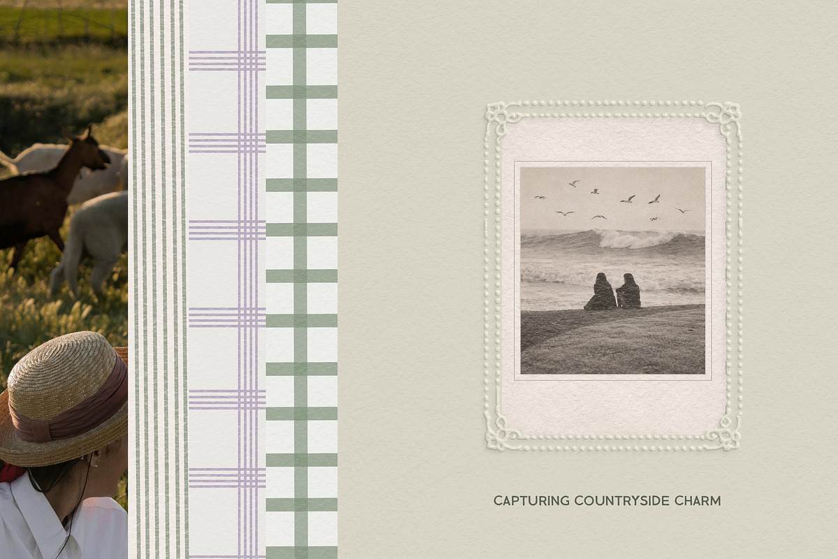 Cottage Gingham Frames Backgrounds, a Background Graphic by Laras Wonderland (Photo 10 of 11)