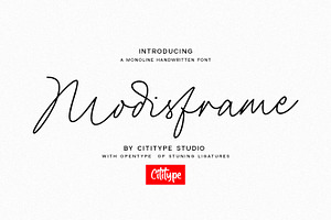 Modisdframe - Monoline Handwritten