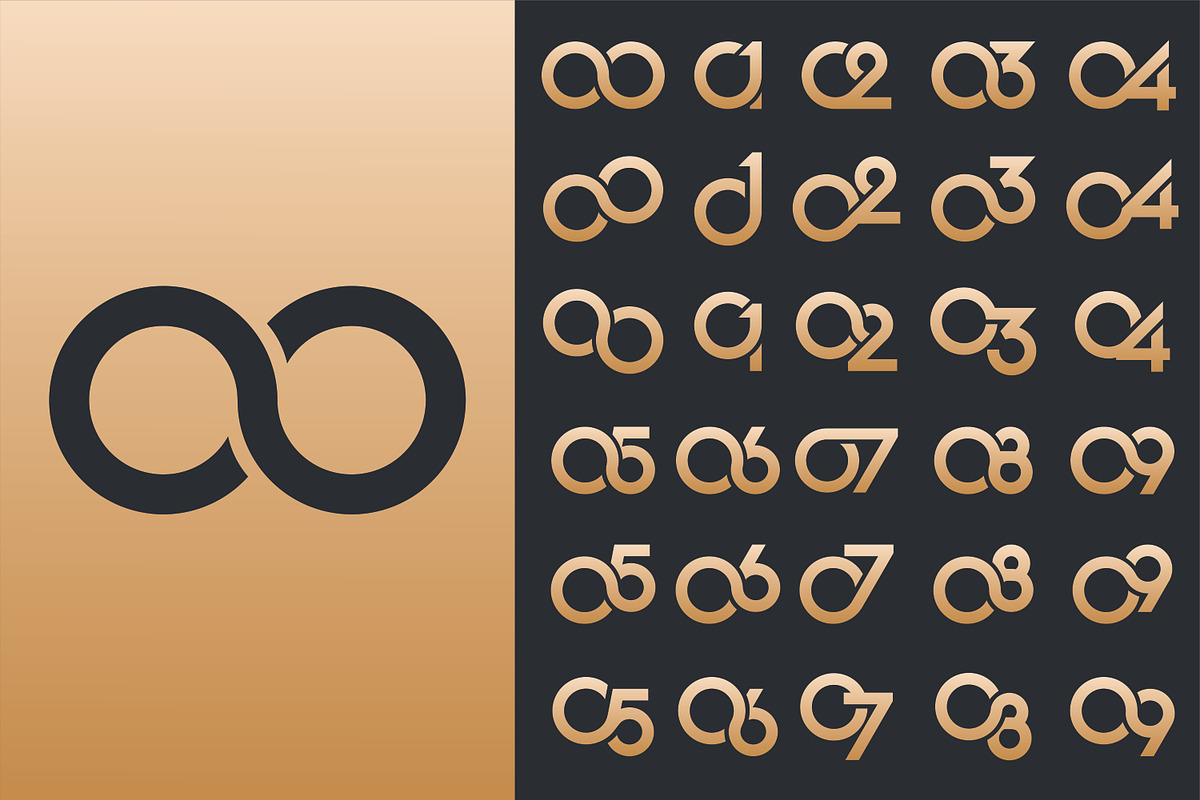 number 01 to 09 logo designs., a Branding & Logo Template by BARONSTD (Photo 1 of 3)