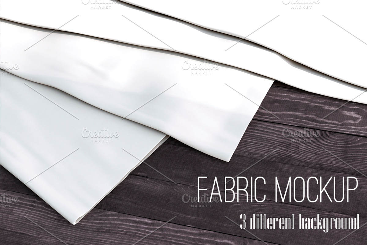 Realistic Fabric Set Mock Up, an Apparel Mockup by zeffir (Photo 1 of 2)