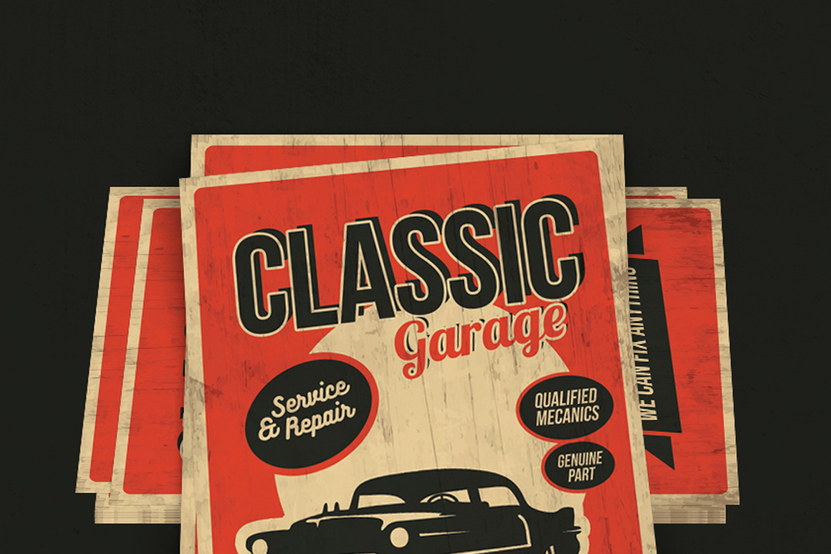 Classic Garage Service & Repair, a Flyer Template by Muhamad Iqbal hidayat (Photo 4 of 4)