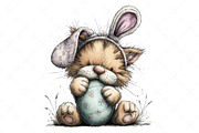 Whimsical Easter Animals Clipart, an Illustration by Craft Nest (Thumbnail 9 of 11)