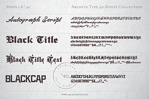 40 Archive Fonts Collection