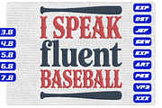 Athletic I Speak Fluent Baseball, a Decorative Illustration by Purpose Ekbal (Thumbnail 1 of 3)