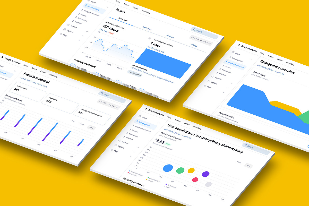 Web, Google & User Analytics Web App, an UI Kit Template by nagaredesignstudio (Photo 1 of 5)