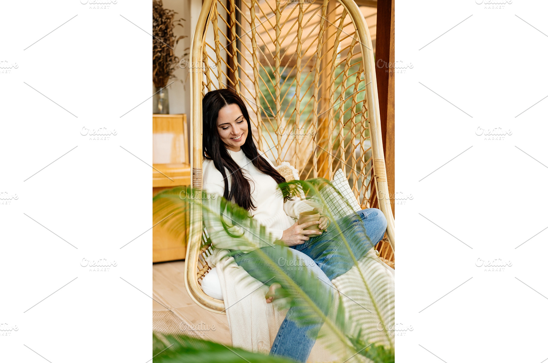 Relaxed woman taking a break, a Person Photo by HalfPoint