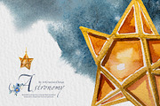 Watercolor Astronomy Clipart Set, a Person Illustration by ArtCreationsDesign (Thumbnail 4 of 9)