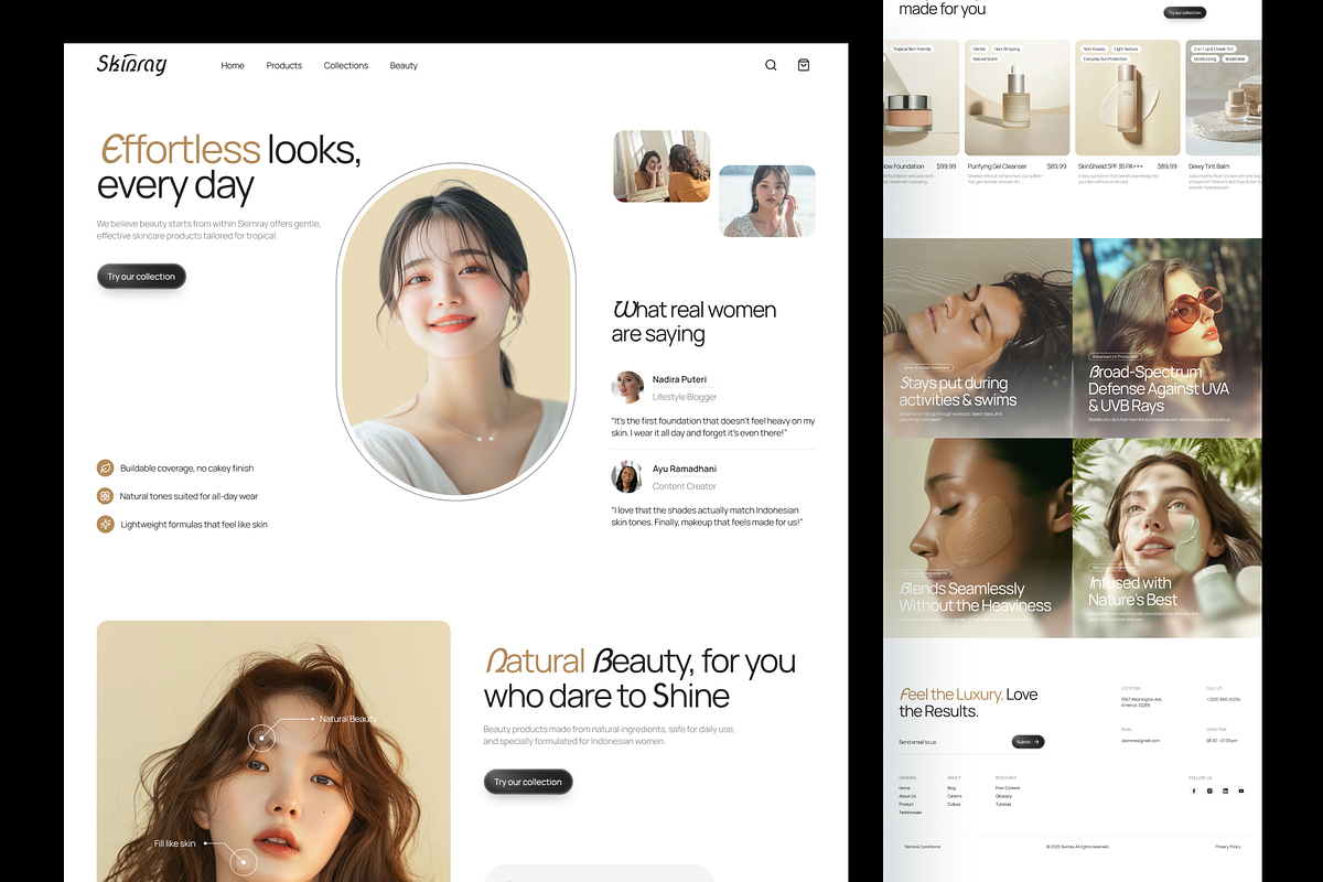 Skinray - Skin Care Store eCommerce, an UI Kit Template by Sans Design