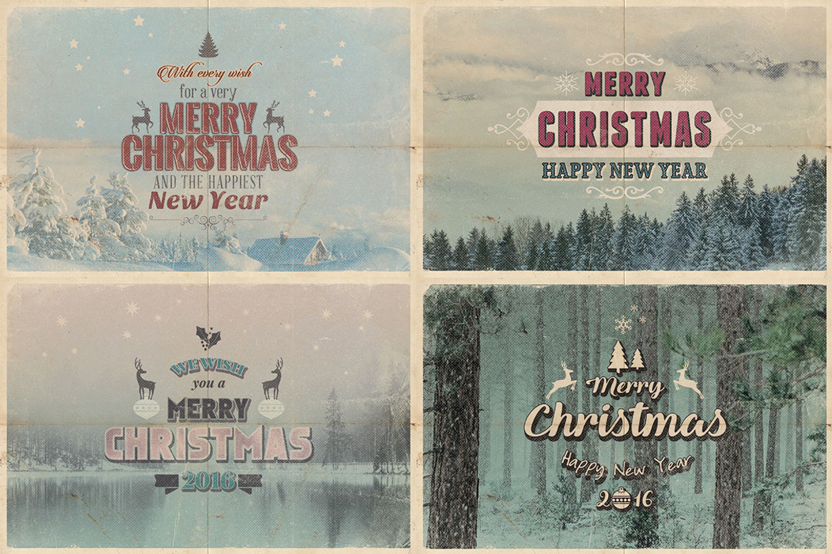 Vintage Christmas Cards, a Card Template by Imagination Area (Photo 3 of 3)